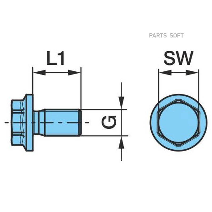 Болт BPW / крепл пневморессоры _ M16*65 - SW22 _ шаг резьбы -2 _ 10.9 / Oe