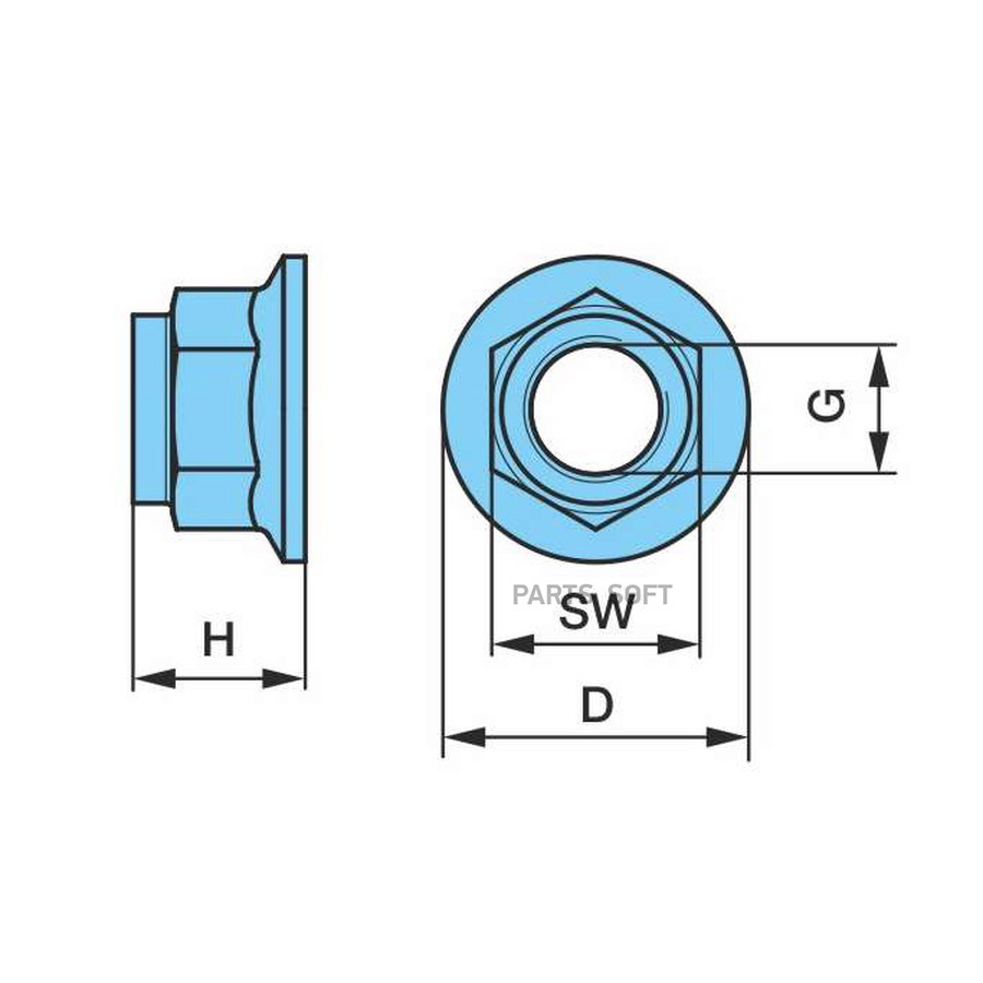$ Контргайка m8 SW13