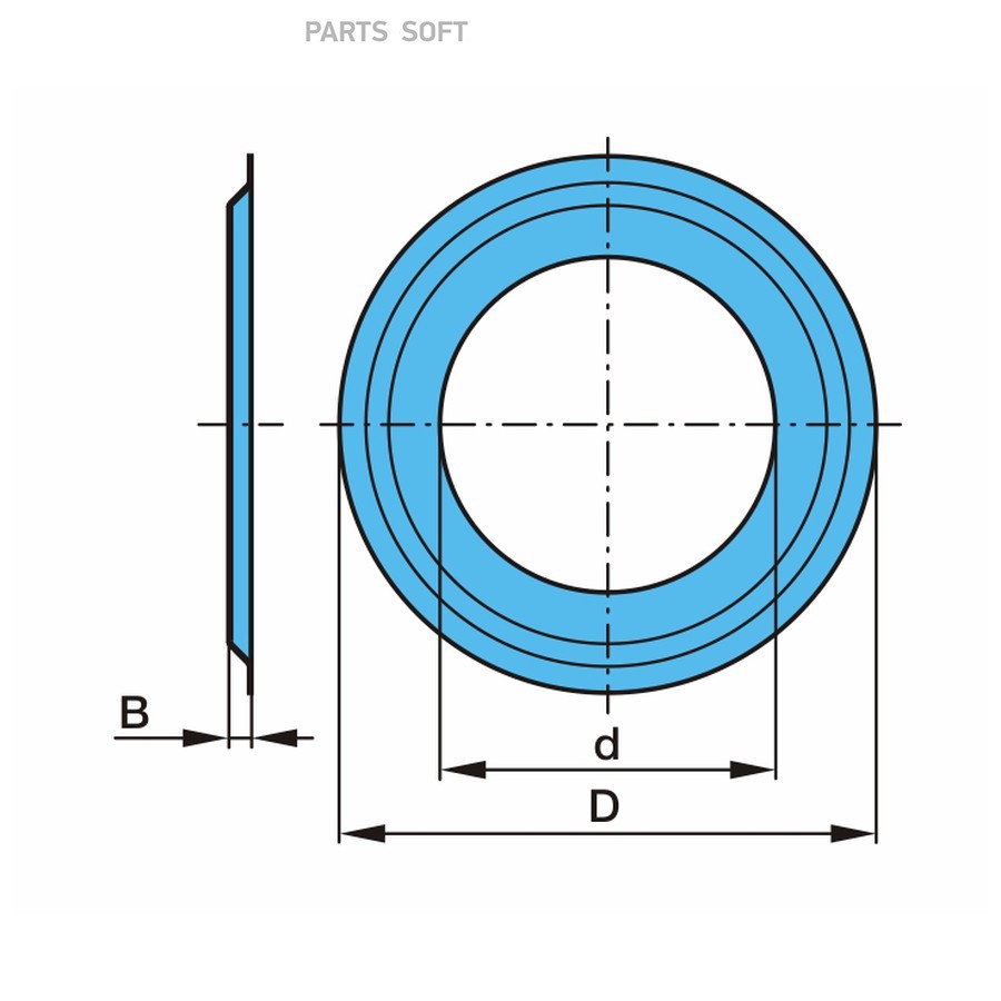 Кольцо BPW / маслоотр подш -33118 . Conv-10т . ?94-?149-0.5h-5.5H /