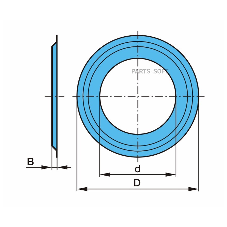 $ Кольцо BPW / маслоотр подш -32222 . Conv-16т . ?114-?199-0.5h-5.5H /  Oe