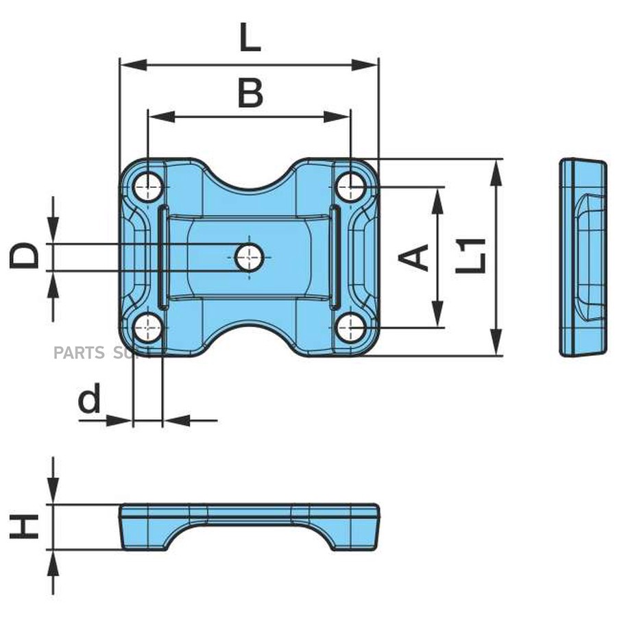 Пластина опорная рессоры  F150 100S A125/B180/L230/L1175/H40/?24