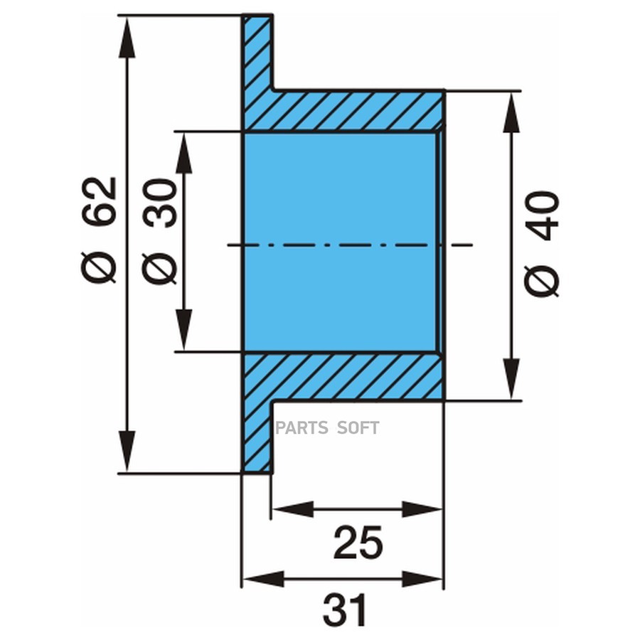 Втулка подъемного моста AirCompact DA=62/DI=30/H=31