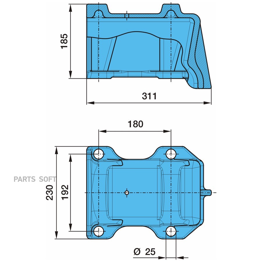 $ Корпус вкладыша для W-агр. ресс. 120
