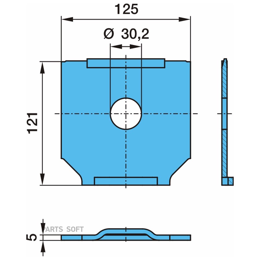 Изнашиваемая пластина AL (вар.1 плоская d30) / Oe 03.164.35.01.0