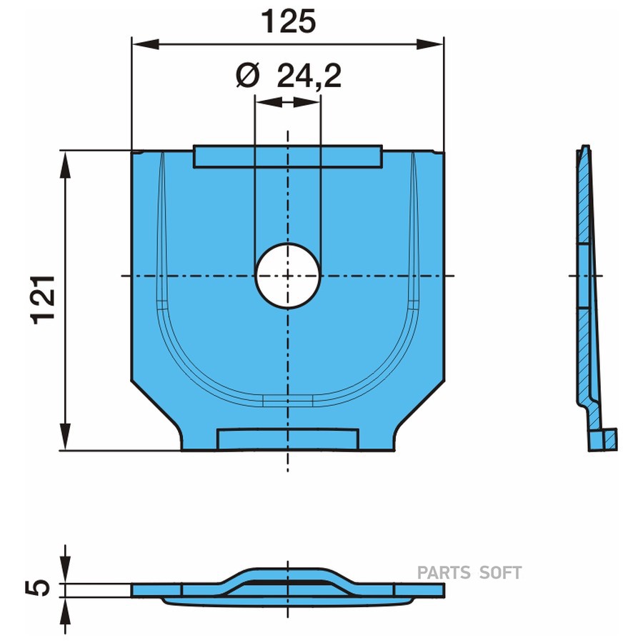 Изнашиваемая пластина  ALII (вар.3-на 24)