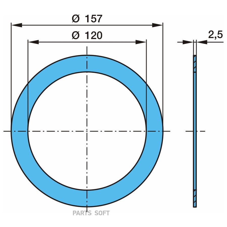Кольцо BPW / пластиковое подш -33118 . Conv-10т . ?120-?157-2.5H /  Oe