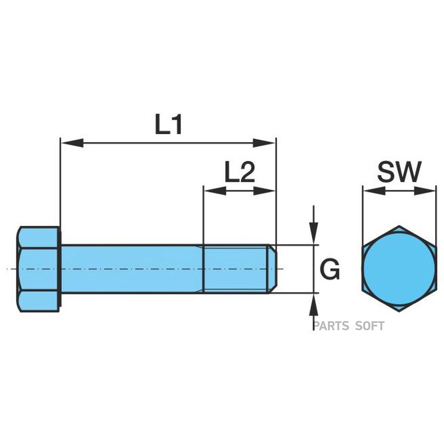 Болт M24 x240*3 / амортизатора BPW резьба-45mm =03.340.14.19.0S